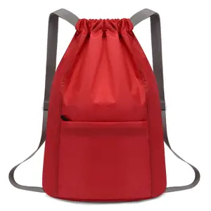 Large-Capacity Drawstring Sporty Gym Bag - Multifunctional Sports, Travel Backpack with Dry-Wet Separation, Sporty Gym Bags