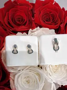 Premium Diamond Infinity Knot Set | 10K Gold Pendant & Earrings.