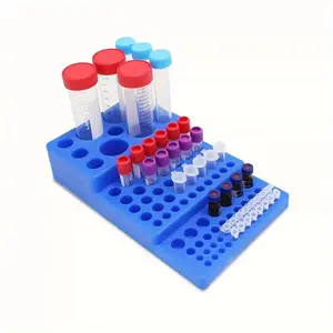 Centrifuge Tube Rack Box 10ML 15ML 50ML 16-Hole Quadrant Stand Pcr Tube Ep Sample Collection Virus Sampling for Experiment