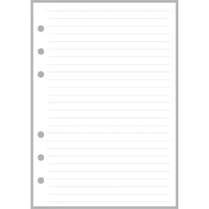 Personal-Wide Sized Lined Notes Insert, Sized and Punched for Personal-Wide Notebooks (4.75" x 6.75")