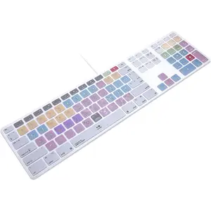 Avid Pro Tools Functional Shortcuts Hot Keys Design Silicone Keyboard Skin Cover for iMac Keyboard G6 with NumberPaid Number pad A1243 MB110LL/B and MB110LL/A[US/EU Layout]Gift
