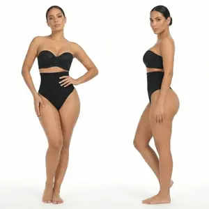 Tummy Control Thong Shapewear for Women High Waist Shaping Underwear Seamless Body Shaper Panties Girdle Mid to High Waisted Sexy Mid-Waist Tummy Control Butt-Lifting Leg Shorts - full Lace Contrast Backless Bodysuit with Cup Big Size Women's wear shaoe
