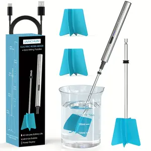 Rechargeable Electric Resin Stirrer -USB Handheld Mixer for Mixing Epoxy Without Bubbles,Saves Time & Effort on Tumblers Epoxy, Resin Molds, Glazes and Paint DIY Crafters