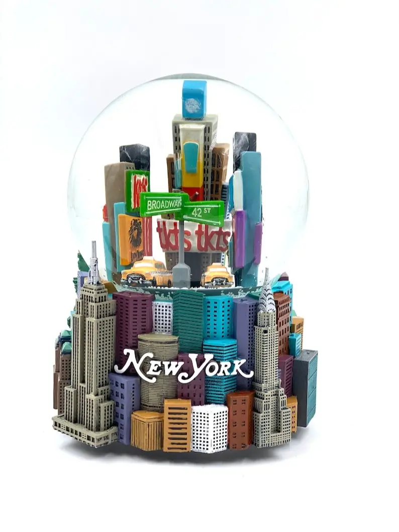 ZIZO NYC Times Square Broadway Musical Snow Globe souvenir gift for kids friends 5"