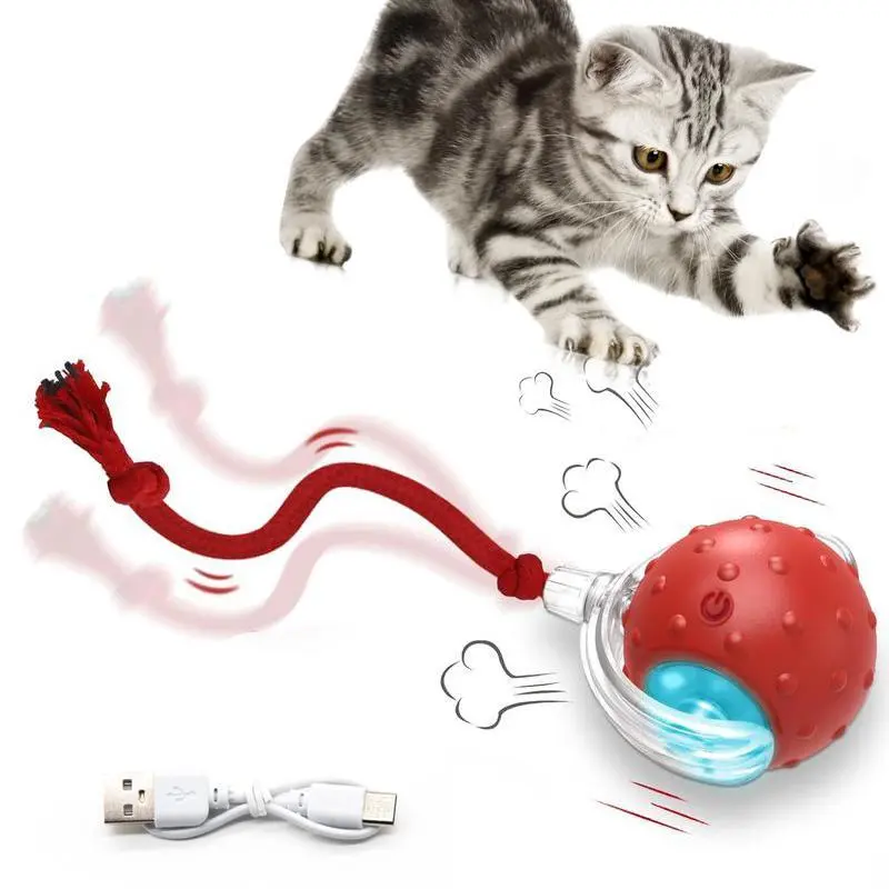 Smart Interactive Pet Ball, USB Rechargeable Play Ball with Bird Sound, Indoor Play Toy for Cats and Dogs, Relieve Boredom, Perfect Gift for Pets