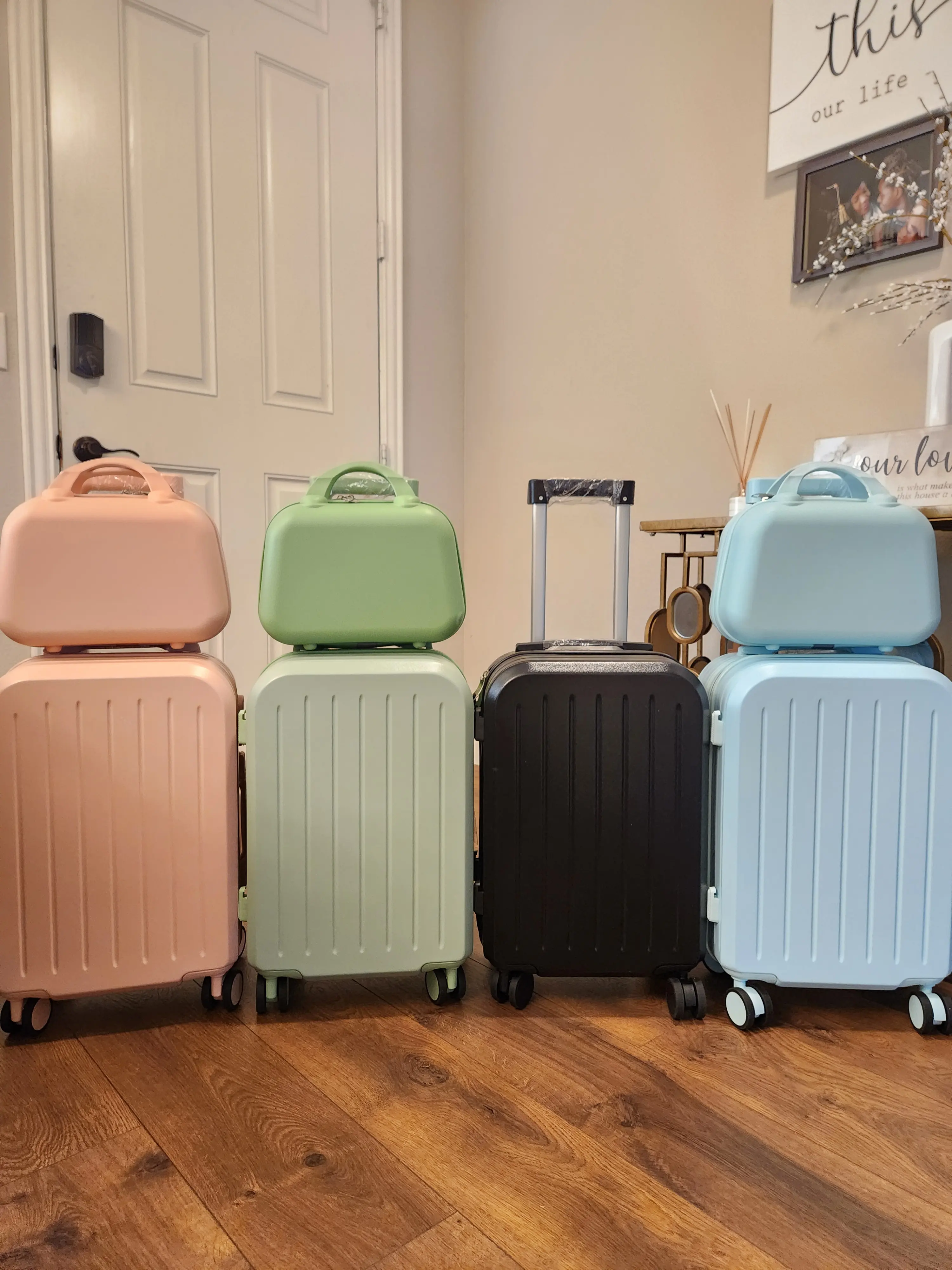 Traveler's Choice Lightweight Luggage Set Colors: Pink, Green, Black, Blue - Durable & Stylish for All Your Trips