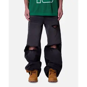 MNML Rave Distressed Jeans Vintage Black