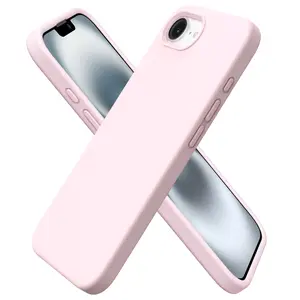 ORNARTO Compatible with iPhone 16e Case 6.1"（2025）,Slim Liquid Silicone 3 Layers Soft Gel Rubber Shockproof Protective Case with Anti-Scratch Microfiber Lining