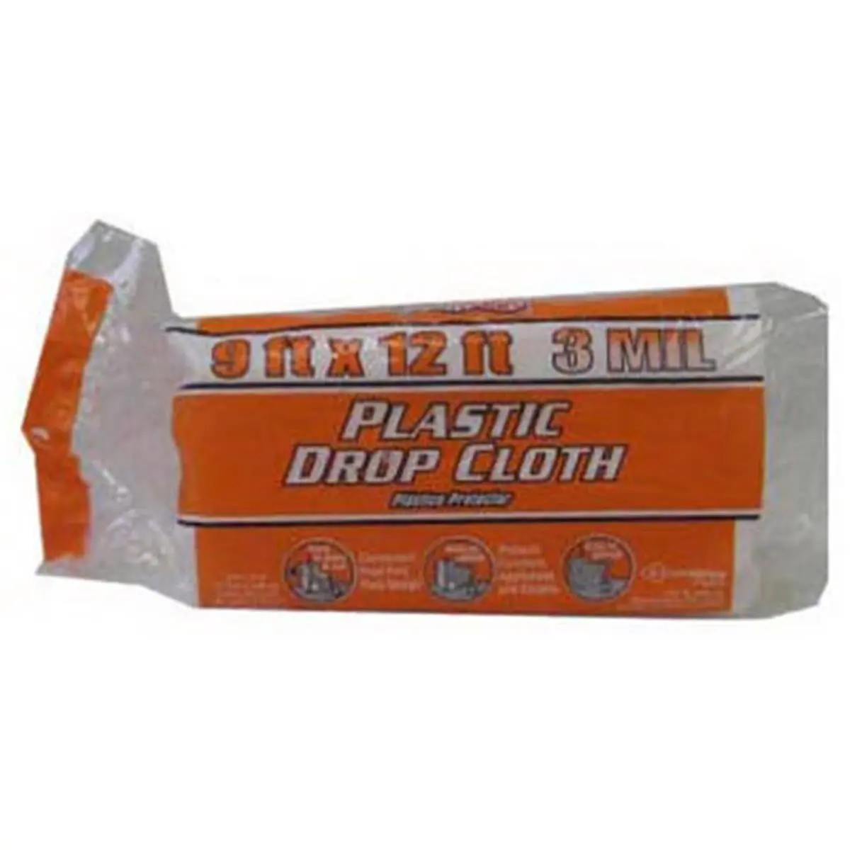 212 MAIN 3Mil Extra Heavy Duty Plastic Drop Cloth, 9 x 12 ft Plastic Sheeting (Model 626248)