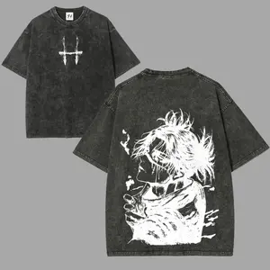 Choso Jujutsu Kaisen Anime Oversized Unisex Washed T-Shirt, Soft Pre-Shrunk Batik Cotton Streetwear Tee for Men & Women, Ideal Gift