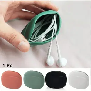 Silicone Earphone Storage Bag Portable Earphone Cable Storage Box Eva Earphone Cable Bag for Airpods Case