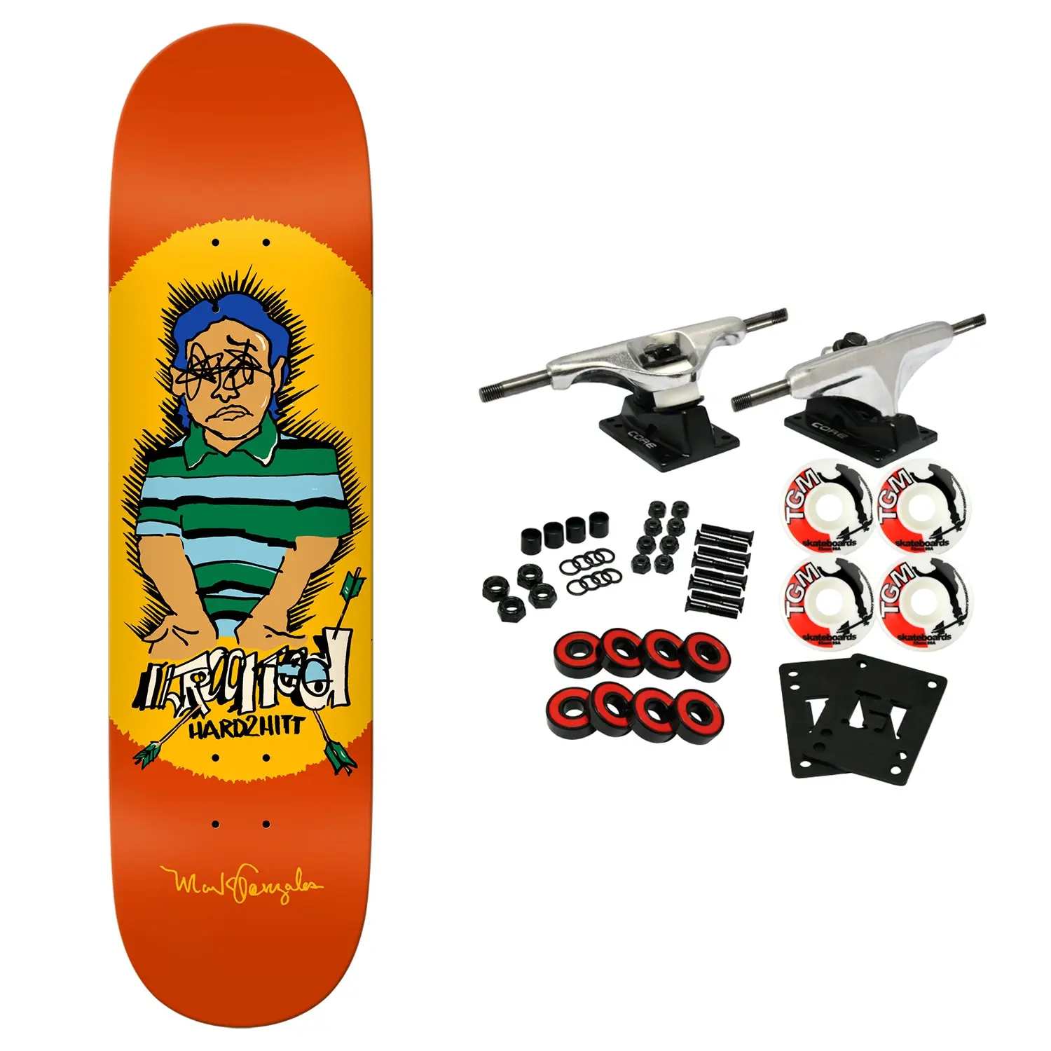 Krooked Skateboard Complete Gonz Hard2Hitt 8.5" x 31.85"
