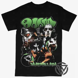 [SALE OFF 50%] MF DOOM Tee Shirt Madvillain Rap Hiphop Artist, Bootleg Graphics T-shirt, Unisex Cotton Shirts