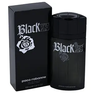 Paco Rabanne BLACK XS Men's Masculine Eau de Toilette Cologne Spray, 3.4 fl oz Spray Bottle with Mint Opening & Juniper Berry Notes, New in Box