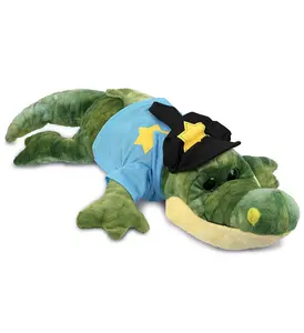 DOLLIBU Gator Cop Plush Toy - Super-Soft Polyester Stuffed Figure, Pretend Play Toys for Kids