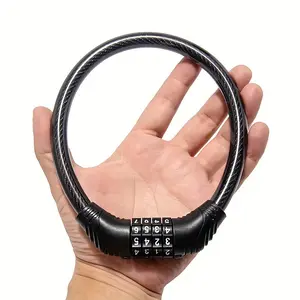 1pc Compact Anti-Theft Bicycle Ring Lock - Brushed Black Finish, Slow Motion Disc, 4-Digit Combination, Mountain Bike Security Accessory for Cycling Equipment, Bike Lock polarize sunglass