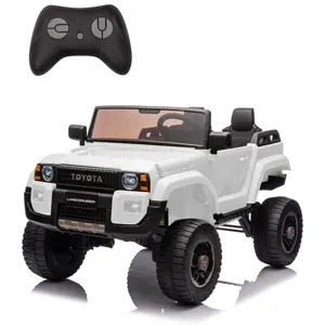 GARVEE 24V Electric Off-Road Ride-On Toy Truck - 2-Seater for Ages 3+, 4WD/2WD Switch, Remote Control, Bluetooth Audio, LED Lights, Working Shovel, Rear View Mirror, Realistic Design, ASTM/CPSIA Certified