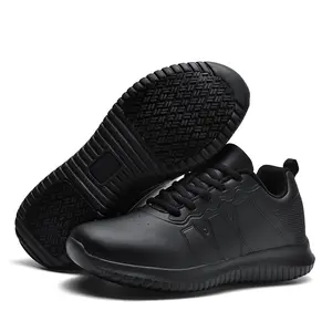 Picks Non Slip Work Shoes Waterproof SRC OilResistant Breathable Mesh Comfort Chef Footwear Men'sAnd Women's Versions Black nurse stylish shoes Closed, non slip work shoes