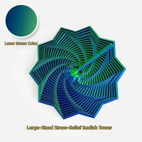 Large Sized Laser Green Stress Relief Radish Tower