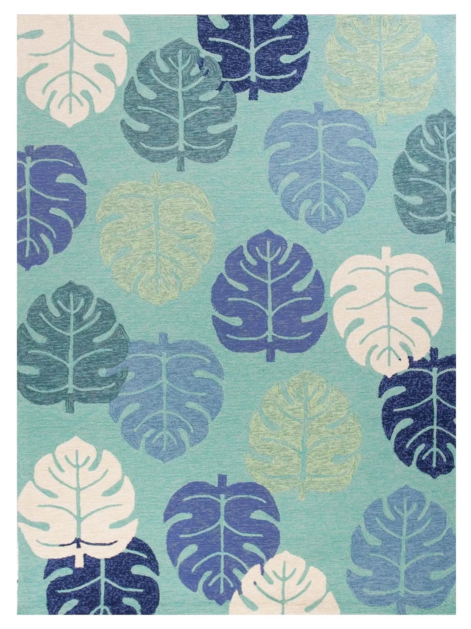 Kas Harbor 4228 Turquoise  Indoor/Outdoor Knotted Rug