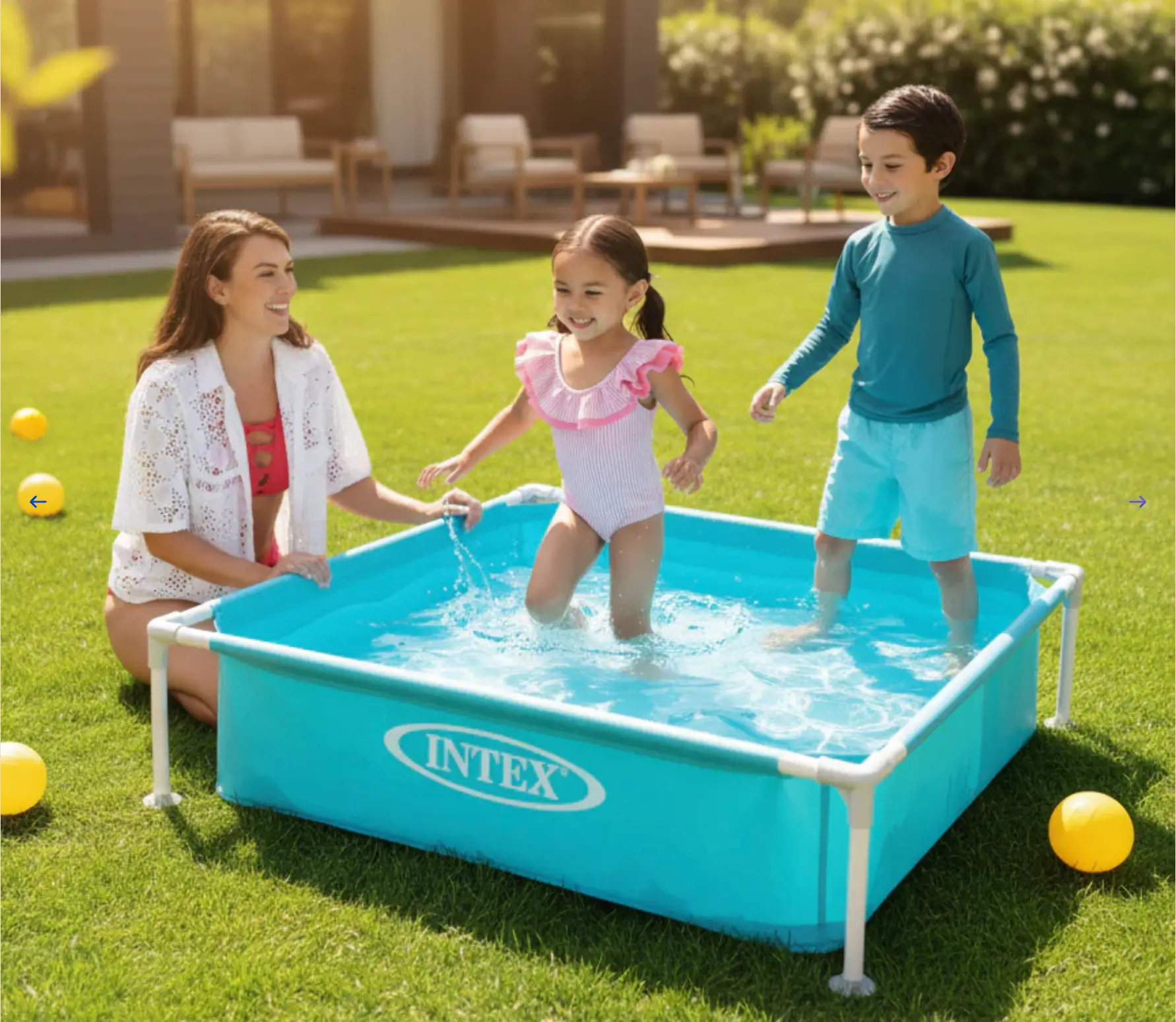 Above Ground Inflatable Paddling Pool - Easy-Setup Backyard Option for Family Outdoor Play (Toys & Hobbies, Water & Sand Toys)
