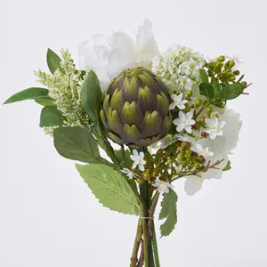 Wildflower & Faux Artichoke Bundle Everyday Mixed Floral Stem Bouquet - 14"