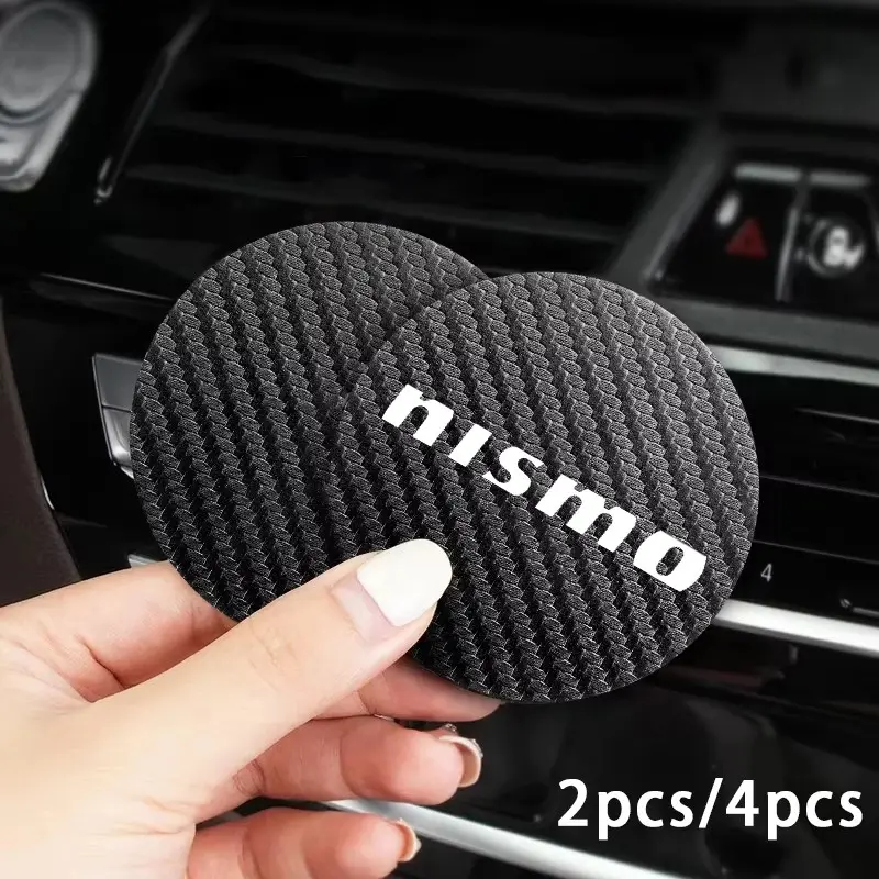 Nissan Nismo Car Coasters, 2pcs/4pcs Waterproof Drink Holder, Durable Design, Perfect Fit for Nissan Vehicles, Essential Accessory