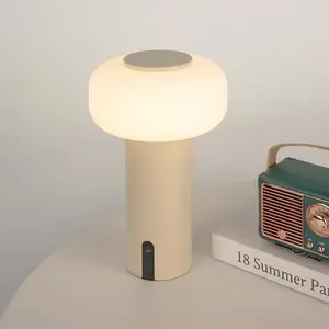 Shower Lamp , Outdoor Cordless Table Lamp Rechargeable, Portable  Operated Lamp, Touch Dimmable Night Light for Bedroom/Patio/Dinning/Camping (Khaki)