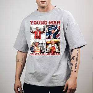 Young man President Trump Shirt, Sweatshirts, Hoodie Unisex 100% Cotton Fabric Menswear Fabric Menswear