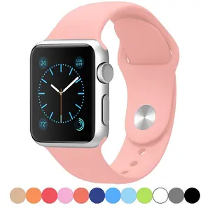 Premium Waterproof Silicone Sport Watch Band, Apple Watch Accessories for Series 1-9 & SE, Wearable Classic Design with All-Day Comfort
