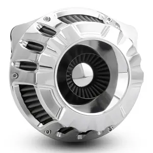 Chrome Edge Cut Air Cleaner Filter Intake for Harley IRON 883 XL883 1200 Sportster 48 72 1991-up Billet Aluminum High Flow Performance Upgrade