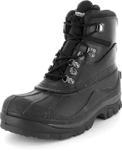 Black Extreme Cold Weather Snow Boots Waterproof Insulated Winter Hiking Boots 8" Tactical Outdoor Boots