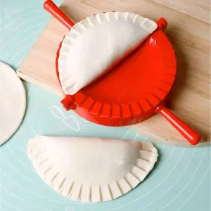 1pc Red Plastic Dumpling Mold, Pastry Pressure Mold, Suitable For Baking Tools