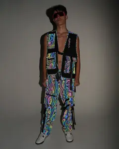 Twisted Reality Rainbow Reflective Cargo Pants