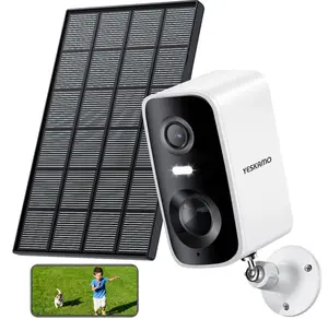 Wireless Solar Cameras for home Outdoor, Battery Powered 2.4Ghz WIFI Security Cameras with 2K HD Full Color Night Vision, IP66 waterproof, AI Motion Detection,Siren,Two-Way Talk
