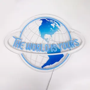 The World Is Yours led Neon Sign light Handmade Planet the World Is Yours LED Neon Light wall decorate neon sign light us stock