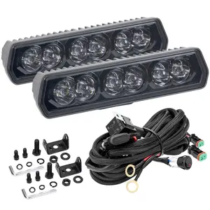 LED Light Bar 6 Inch, YCHOW-TECH 2PCS 120W Spot Beam Light Bar Driving Fog Off Road Lighting Backup Reverse Lighting Slim LED Pods for Trucks UTV ATV Marine Boat Golf Cart Trailer Car Accessories