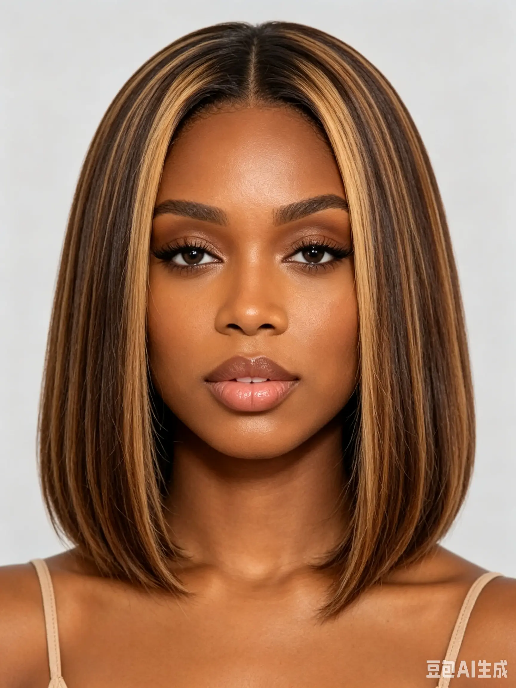 Highlight Ombre Color Glueless Lace Short Bob Wigs Straight 200% Density Human Hair Pre Plucked Ready To Wear 13x6 Glueless Wig for Women Summer Color
