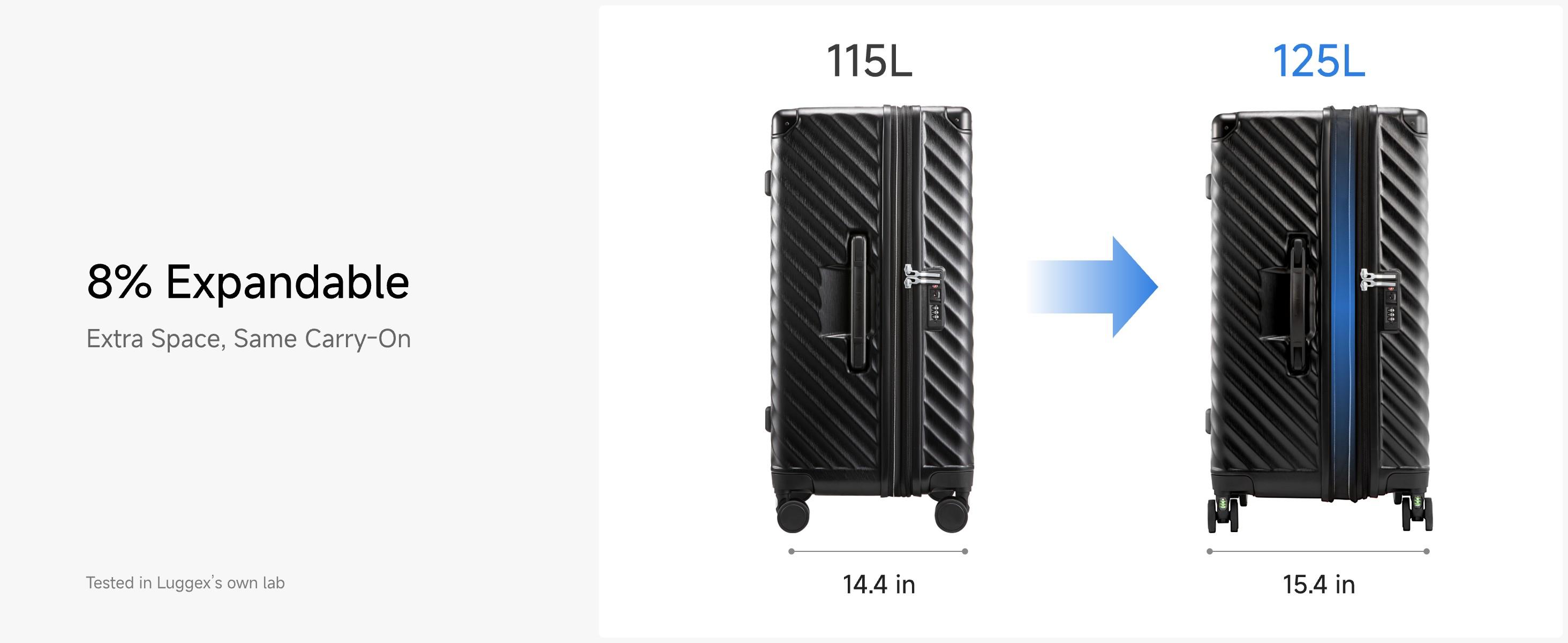 LUGGEX 30 Inch Trunk Luggage, Expandable PC Hard Shell Large Checked Suitcase with Shock - Absorbing Wheels & TSA Lock