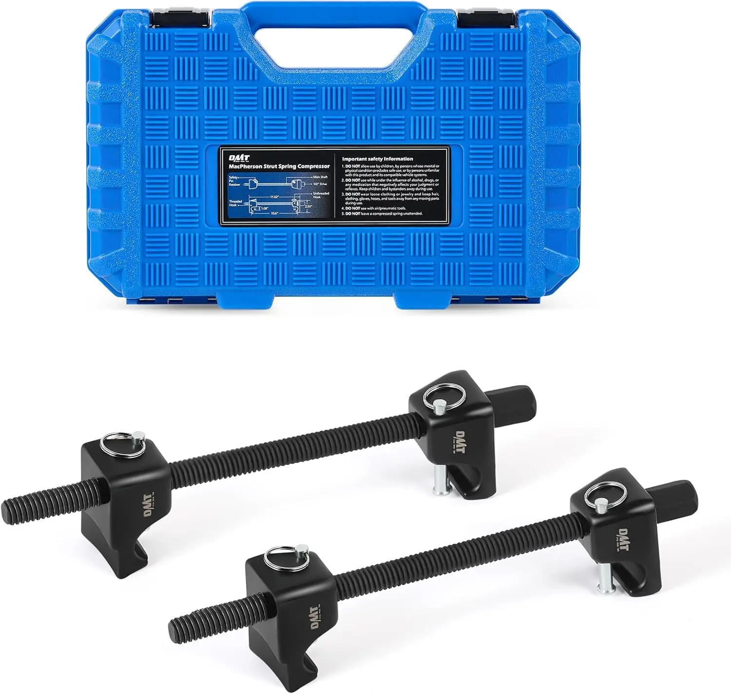 OMT Macpherson Strut Spring Compressor Tool Set with 10.5" Range