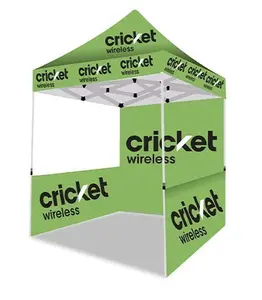 5×5 Ft Cricket Wireless Advertising Canopy Tent with Back & Side Panels – Compact Promotional Setup