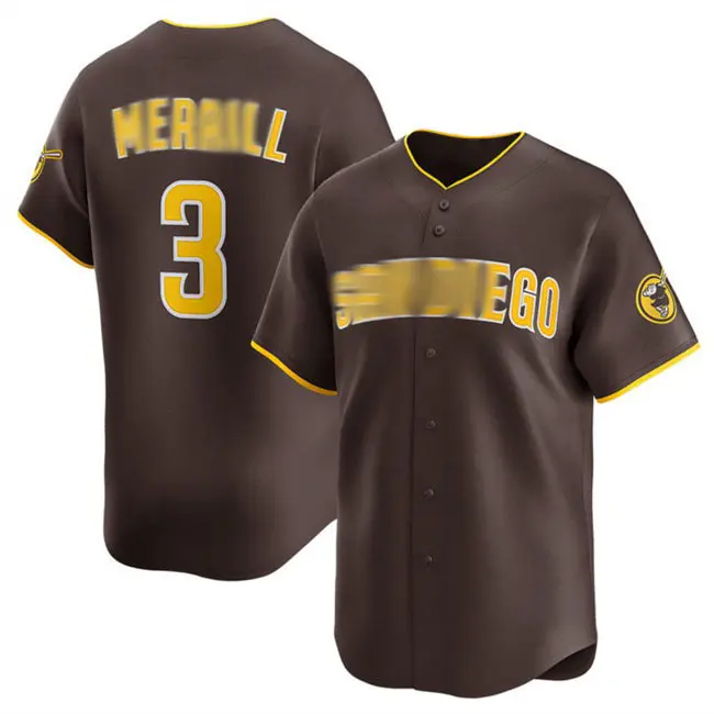 Brown Men's #3 Limited All Jersey