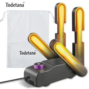 Household Shoe Dryer with Storage Bag, 4 Tubes Shoe Dryer with Timer, Quick Drying Boot Warmers/Dryer, Plug and Play Shoe Dryer, Boot Dryer for Snow Boots, Leather Shoes, Canvas Shoes, Socks – Perfect Christmas Gift, Ideal for Skiing