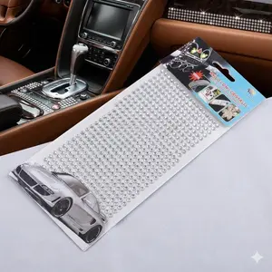 4mm Self-Adhesive Rhinestone Stickers, DIY Craft Gems for Phone Cases, Nail Art, Car Interior Decor, High Refraction Sparkle Diamonds, Multi-Surface Adhesive Decoration