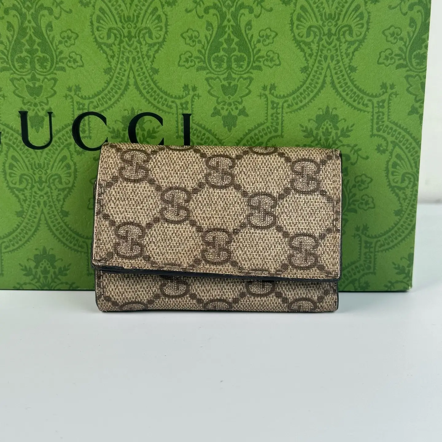 Pre-owned GUCCI Classic GG Canvas Foldable Key Wallet