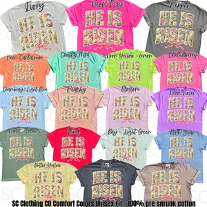 Tee He is Risen Stitching *