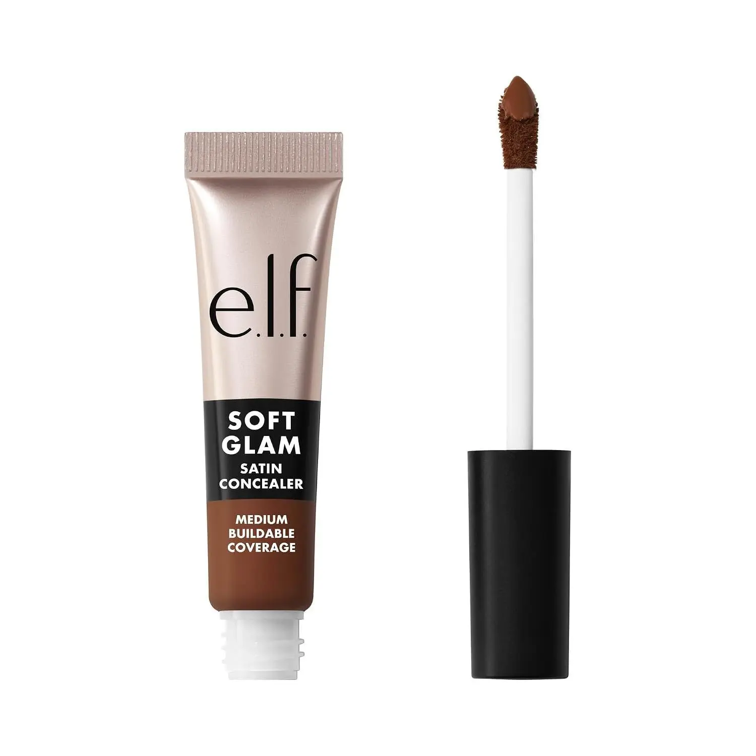 e.l.f. Soft Glam Satin Concealer, Medium Coverage For Blemishes & Under-Eye, Crease-Resistant, Long Lasting, Vegan & Cruelty-Free, 55 Deep Warm