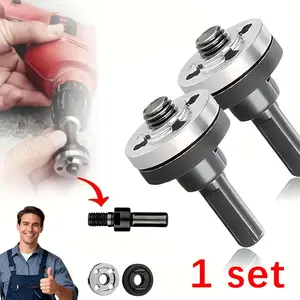 Angle Grinder Adapter Kit, M5-M10 Conversion Rod Set, Includes Chuck Bar & Nut, 3 Flange Nuts, Easy DIY Tool Accessory