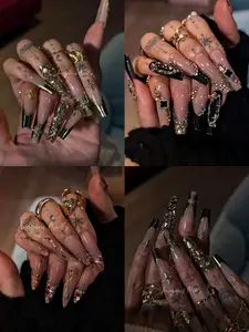 Imagine nails MISS Elegance Collections｜High Quality Diamonds K9&SWAROVS Level ｜ Handmade Press on nails | Reusable | Salon Quality,Long Lasting,Unique Design |Give rings