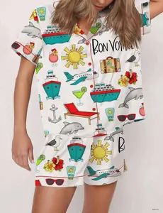 Women s Bon Voyage Cruise Pajama Set - Short Sleepwear for Comfy Nights in All Sizes